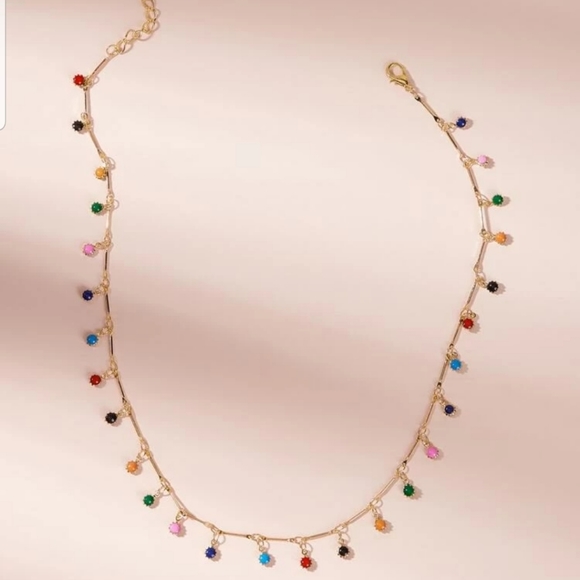 *Tuesday * Rainbow Charm Necklace - Picture 3 of 3